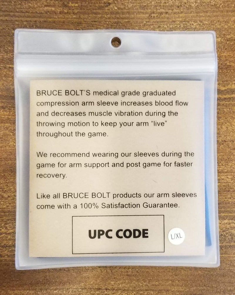 BRUCE BOLT Graduated Compression Arm Sleeve - WHITE - Image 4